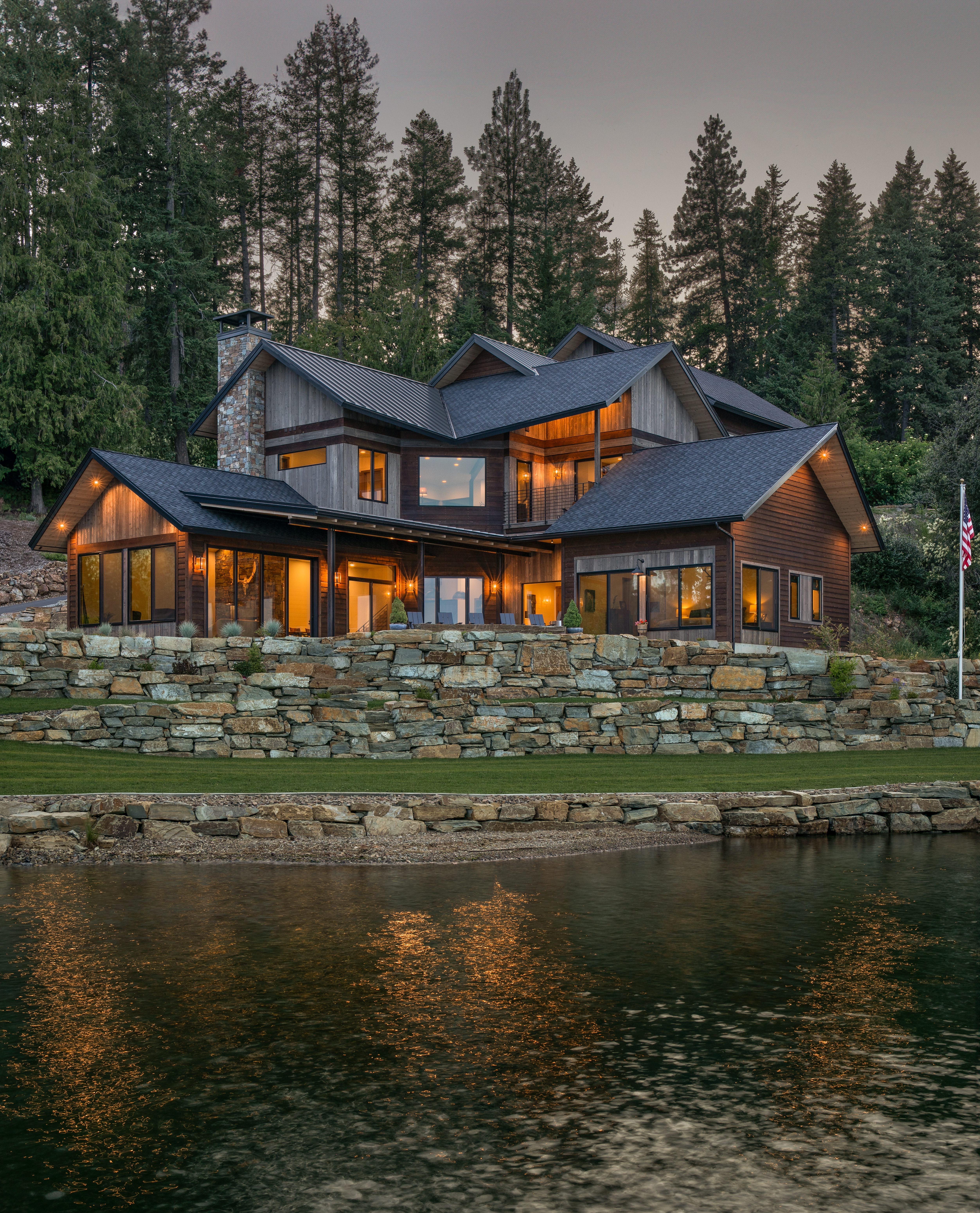 Control4 Touch panel in a able with a traditional home in the background